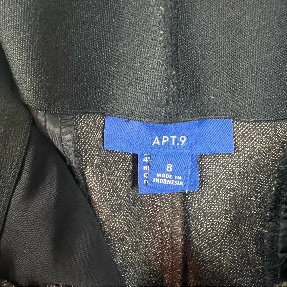 Apt 9 Magic Waist Tummy Control Straight Leg Dress Pants 8 Career Office Brown